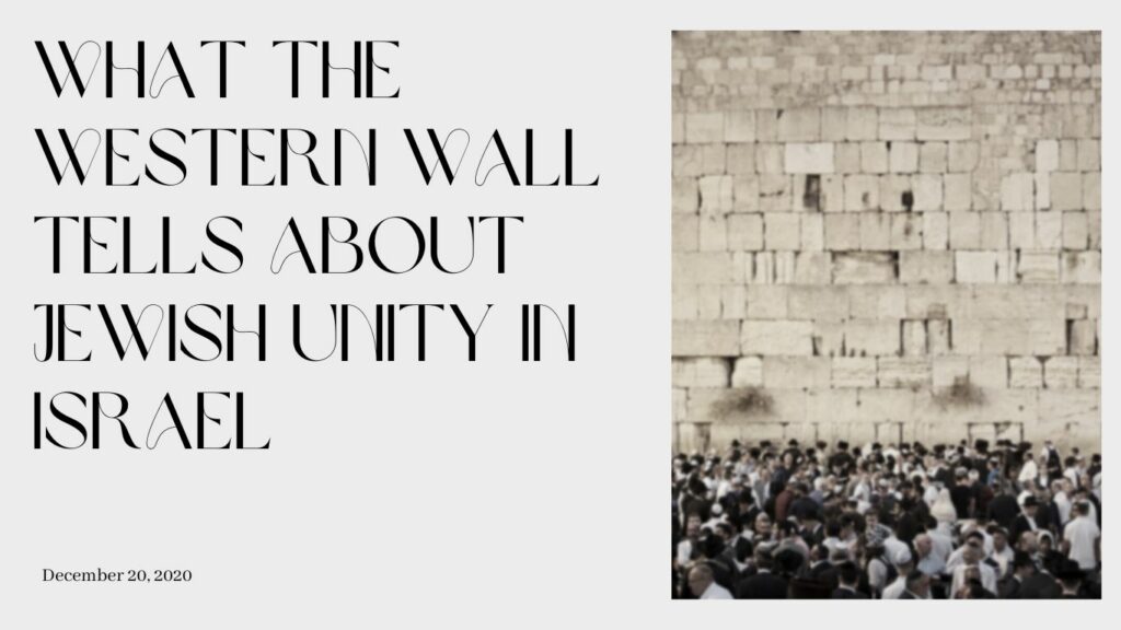 What the Western Wall Tells About Jewish Unity in Israel